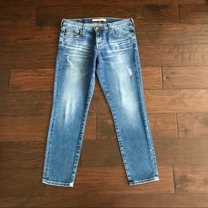 Big Star Distressed Low Rise Ankle Jean Size 28